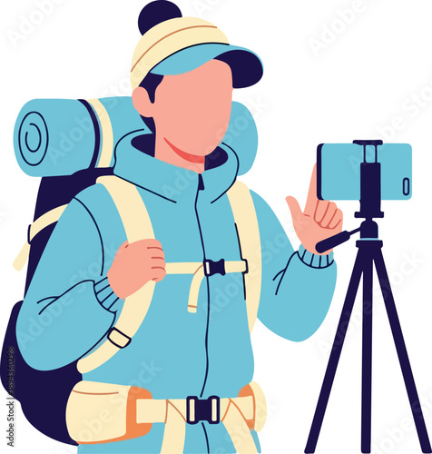 Perfect for travel bloggers, vloggers, or social media content creators, showing how to use equipment for video creation while traveling.