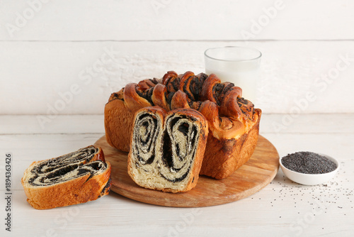 Board with sweet poppy seed...