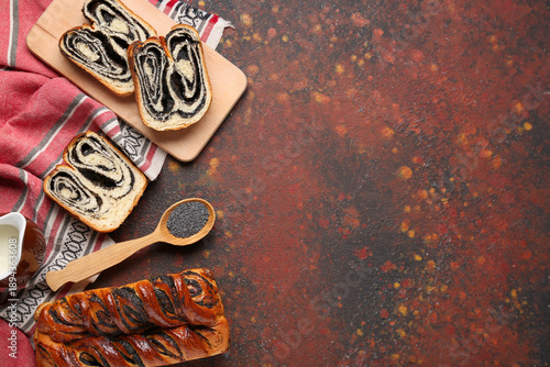 Wooden board with pieces of...