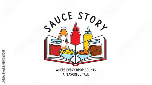 Illustration of Sauce Story Logo Design.
