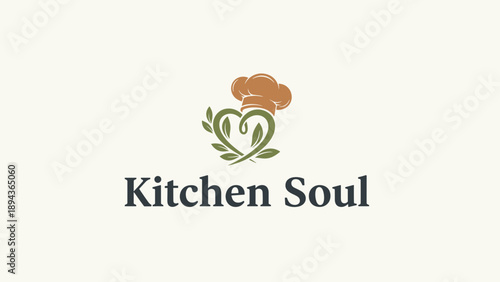 Kitchen Soul Logo Design with Mushroom.