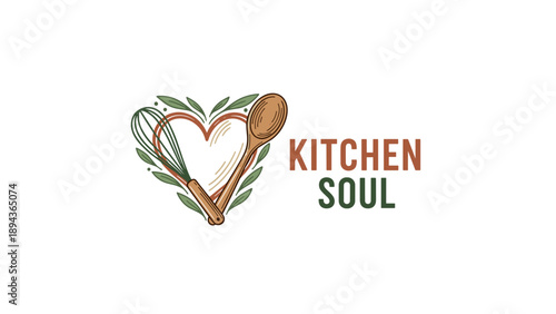 Kitchen Soul Logo with Utensils Heart.