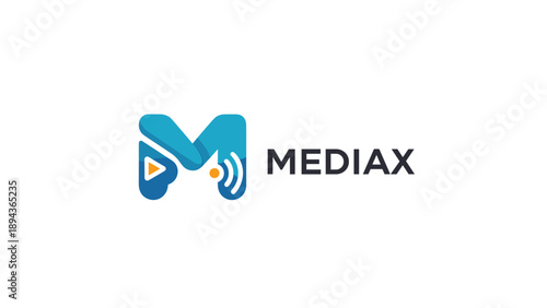 Mediax Logo Design Element Corporate Identity.