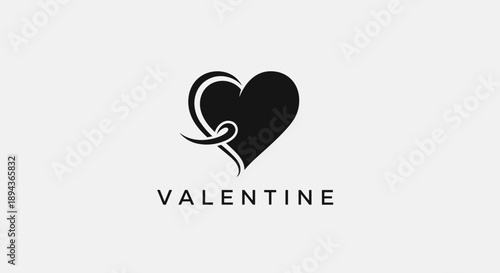 Valentine Heart Logo Design Element 3.