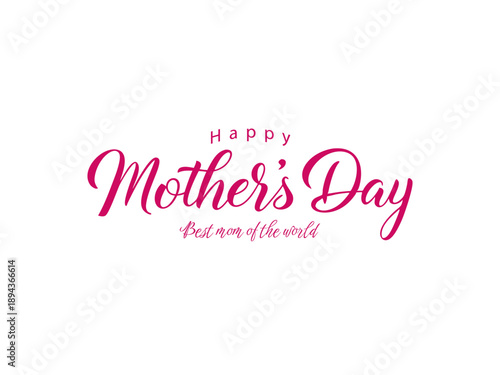 Creative Happy Mother's Day calligraphic lettering design for greeting card celebration invitation template elegant festive typography illustration with family holiday love