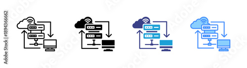 Proxy  icon set multiple style collection