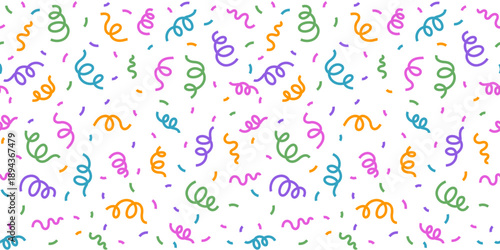 紙吹雪のシームレス背景画像。（Confetti seamless background image.）
