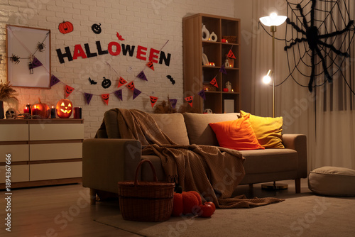 Interior of living room dec...