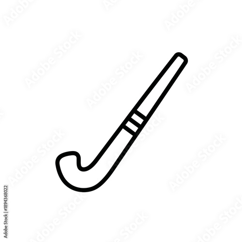 Field Hockey Stick Icon, Sport Equipment, Clean Line Art Vector