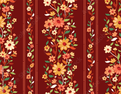 Flower Collection - Classic Vines - Autumn Ember