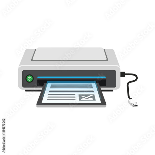 Printer Printing Document