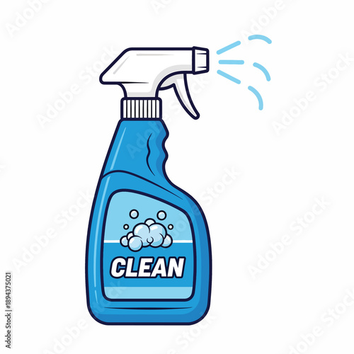 Blue Cleaning Spray Bottle