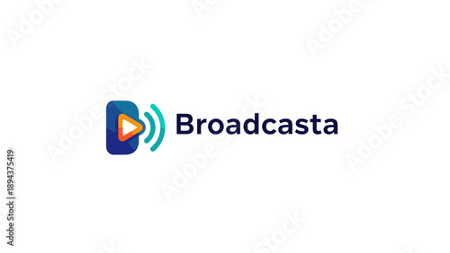 Broadcasta Logo Design on White Background.