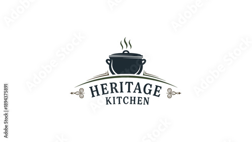 Heritage Kitchen Logo with Cooking Pot.