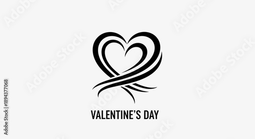 Wallpaper Mural Valentines Day Heart Logo Design Element. Torontodigital.ca