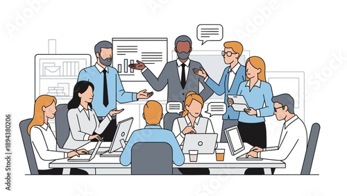 Business Team Meeting Illustration People.