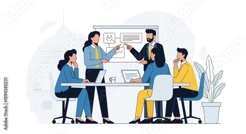 Business Team Meeting Office Discussion.