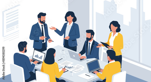 Business Team Meeting Discussion Office.