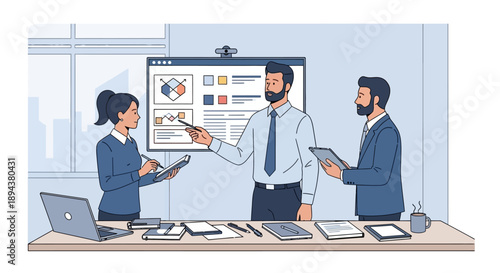 Business Professionals Discussing Project Plan.