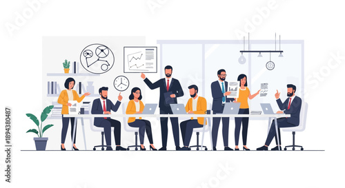 Business Team Meeting Office Discussion.