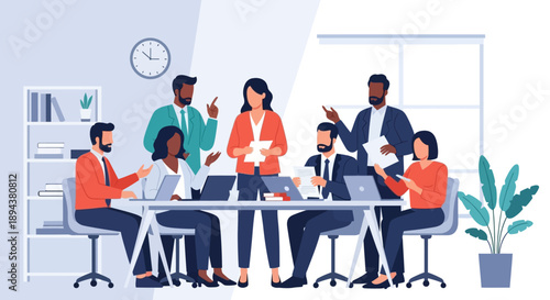 Diverse Business Team Meeting Office.