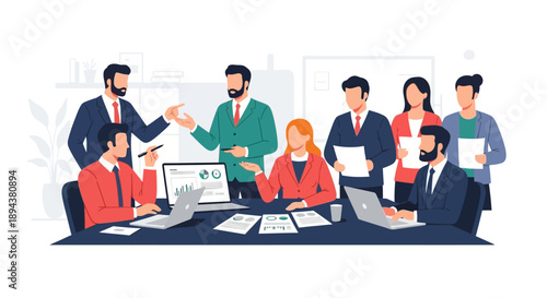 Business Team Meeting Discussion Office.