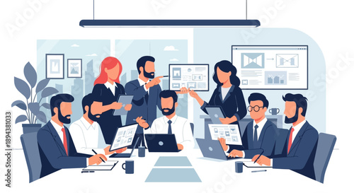 Business Professionals in Meeting Room.