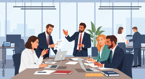 Business Professionals in Office Meeting.