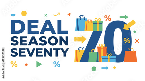 Seventy Percent Off Shopping Event Graphics for Online Promotions