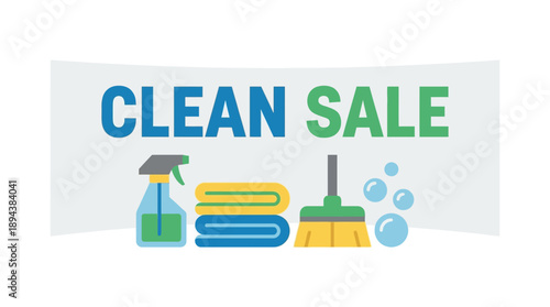 Clean Sale on Cleaning Supplies in a Vibrant Retail Environment