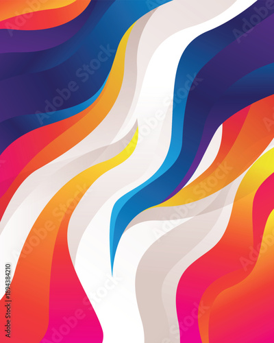 Colorful abstract background with waves. Vector illustration.
