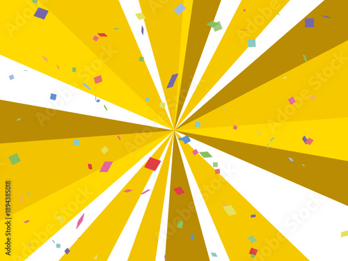 集中線, 漫画, 黄色, 光, 横線, 効果線, レーヨン, イラスト, サマータイム, 紙吹雪, 