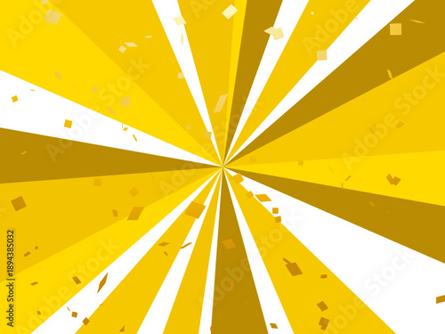 集中線, 漫画, 黄色, 光, 横線, 効果線, レーヨン, イラスト, サマータイム, 紙吹雪, 