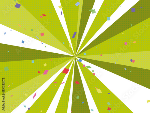 集中線, 漫画, 黄色, 光, 横線, 効果線, レーヨン, イラスト, サマータイム, 紙吹雪, 