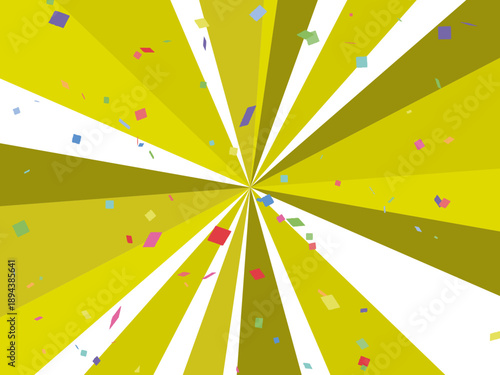 集中線, 漫画, 黄色, 光, 横線, 効果線, レーヨン, イラスト, サマータイム, 紙吹雪