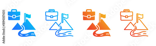 Professional Growth Consistent and versatile vector icons illustrating essential concepts in various styles
