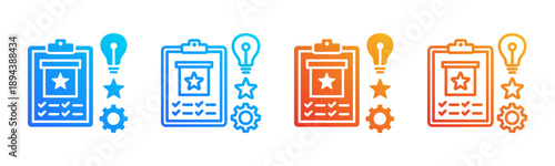 Competency Model Consistent and versatile vector icons illustrating essential concepts in various styles