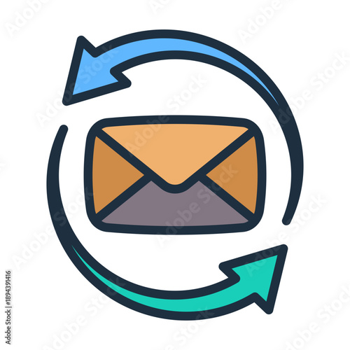 Email Integration Icon - Lineal Color