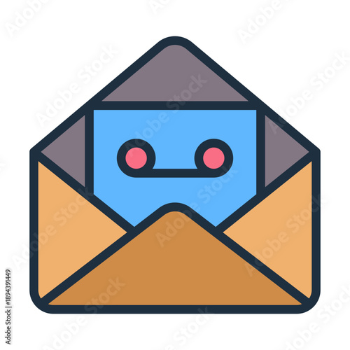 Voicemail Icon - Lineal Color