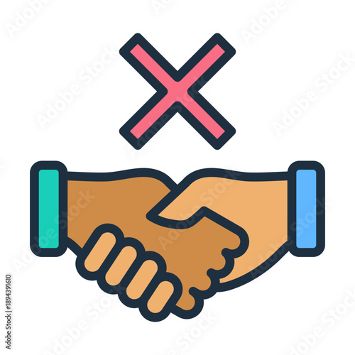 Deal Lost Icon - Lineal Color