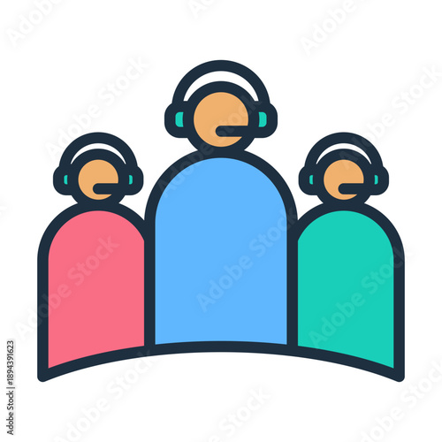 Helpdesk Icon - Lineal Color