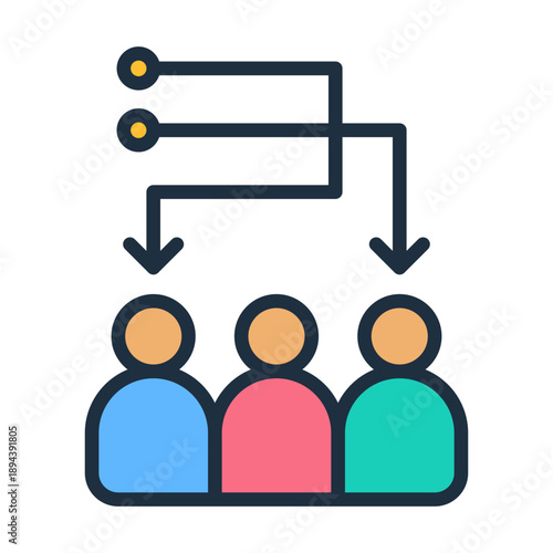 Lead Assignment Icon - Lineal Color