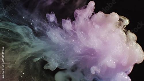 Wallpaper Mural Abstract colorful smoke art with vibrant hues and dark background. Torontodigital.ca