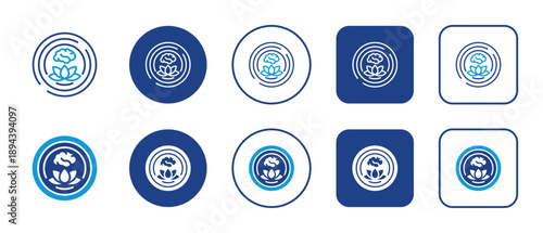 Mindfulness Multi-Style Icon Variations Background