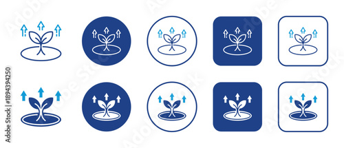 Growth Multi-Style Icon Variations Background