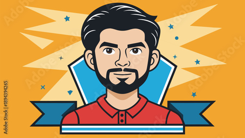 Retro vector illustration of an angry comic businessman and worker shouting into a megaphone with a screaming face drawing in cartoon art style