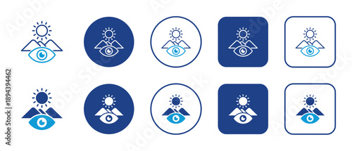 Perspective Multi-Style Icon Variations Background