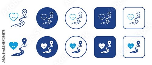 Emotional Map Multi-Style Icon Variations Background