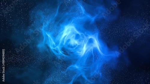 Wallpaper Mural Abstract blue energy vortex with bright core and swirling smoke effect. Torontodigital.ca