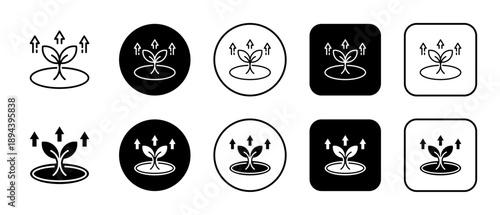 Growth Multi-Style Icon Variations Background